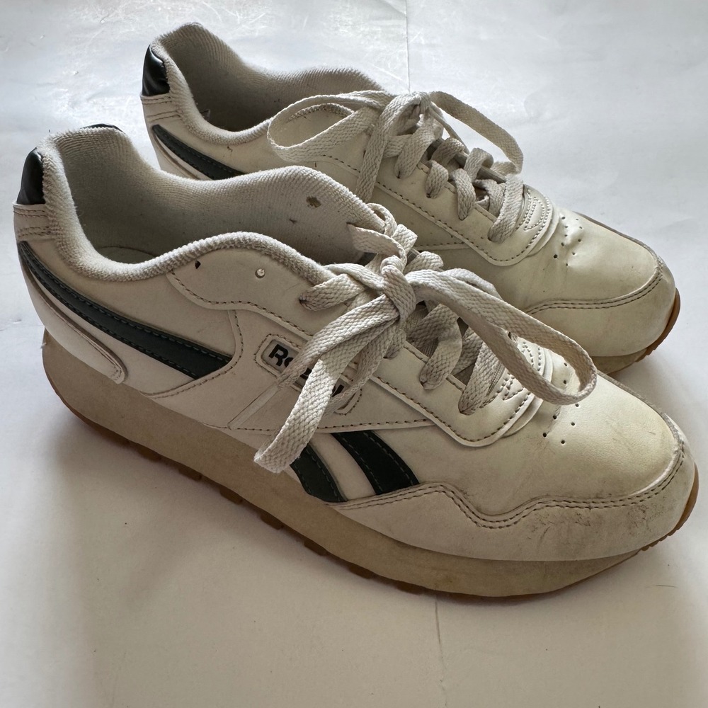 Reebok Royal Glide Ripple Womens Shoes Cream Green AR30142W Size 8